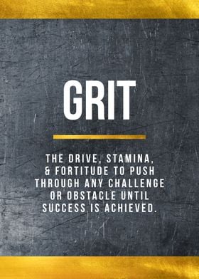 Grit motivational art