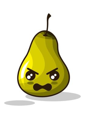 Emoji Avocado Angry Art