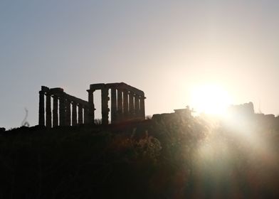 Temple of Poseidon Sunset