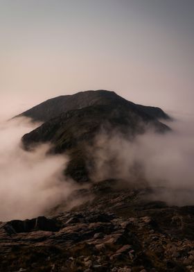 Mountains with clouds