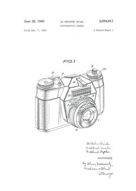 1963 Camera Patent Drawing