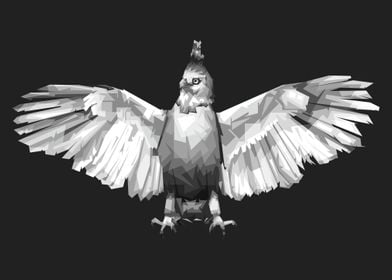 Flying Eagle Grayscale Art