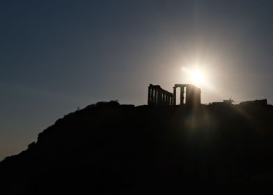 Temple of Poseidon Sunset 