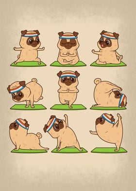 Anime Pug Yoga