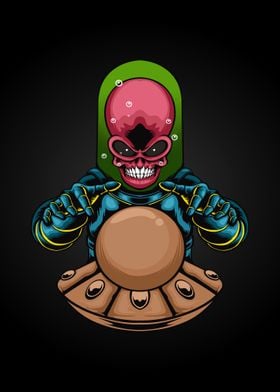 Fortune teller alien skull