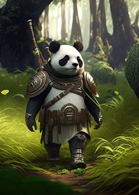 Samurai Panda on the Trail