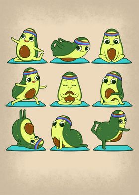 Anime Yoga Avocado