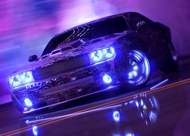 Car Neon Futuristic