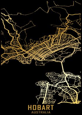 Hobart Australia City Map