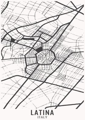 Latina Italy City Map