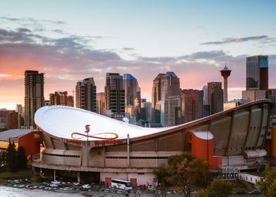 Stadium at sunset Calgary