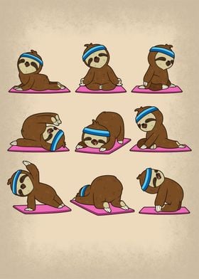 Anime Sloth Yoga