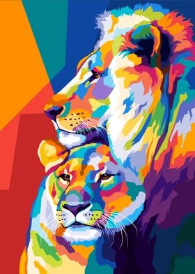 Lion Pop art