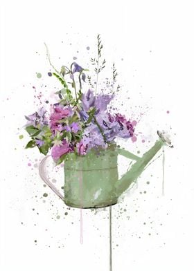 Floral Watering Can