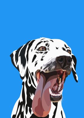 Dalmatian dog in vector