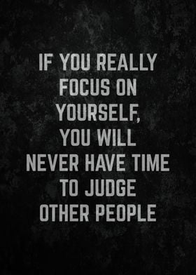 Focus On Yourself