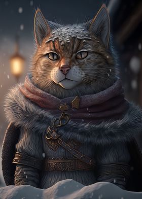 Vintage Viking Cat Lord