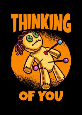 Funny Voodoo Doll Thinking