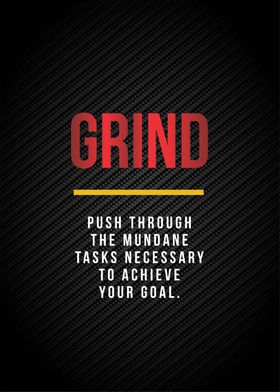 grind motivation poster