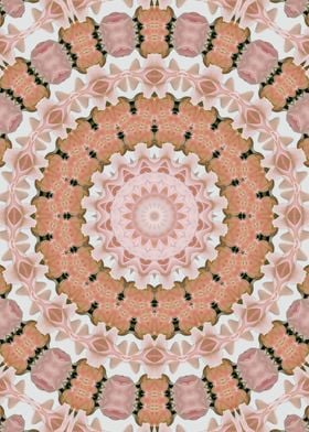 Retro pink kaleidoscope