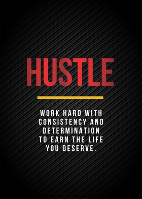 hustle motivation poster