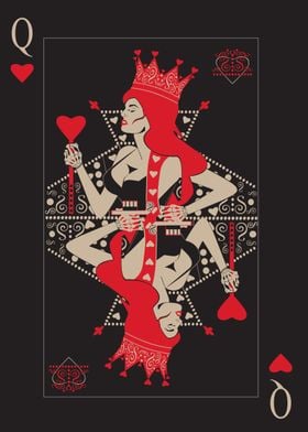 Queen of Heart card