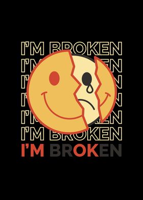 Broken happy face emoji