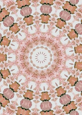 Vintage pink rose mandala