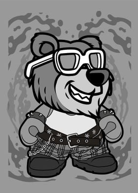 bear punk cartoon