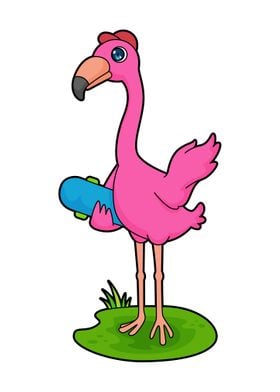 Flamingo Skater Skateboard