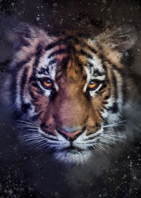 Digital painting of a tige