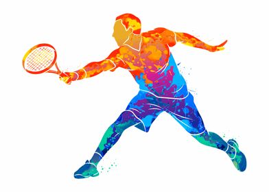 Watercolor Tennis