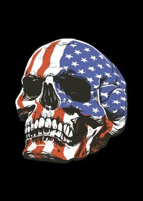 American skull patriotic