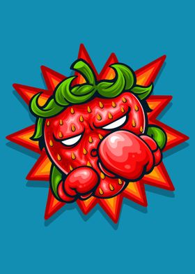 Strawberry punch mascot