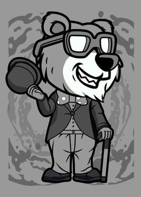 bear gentlemen cartoon