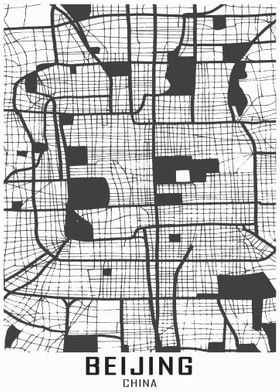 Beijing China City Map