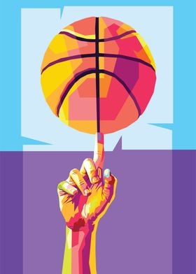 basketball in wpap style