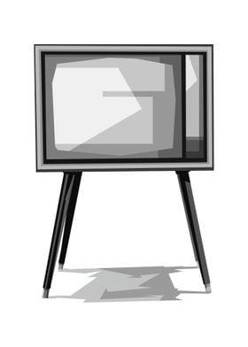 Grayscale Television Old