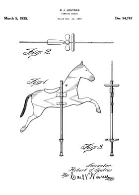 Toy jumping horse patent