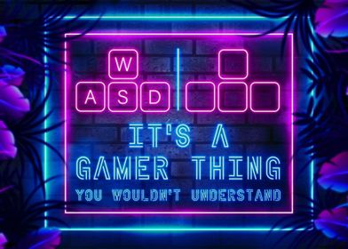 Funny PC Gaming Neon Gamer