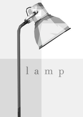 Grayscale Lamp Study Art