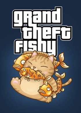 Grand Theft Fishy Cat