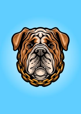 Bulldog head mascot