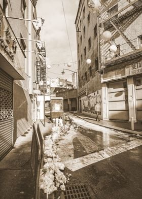 Chinatown NYC Sepia Photo