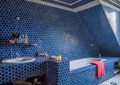 Blue bathroom