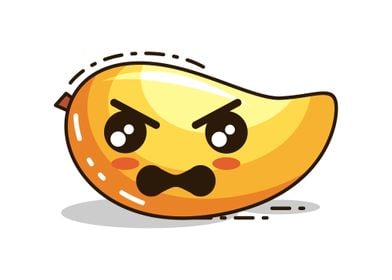 Emoticon Mango Angry Art