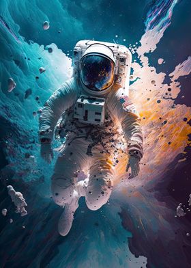 Astronaut Dissolving  