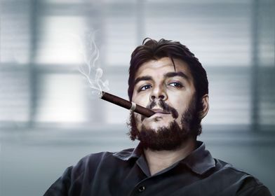Che Guevara window cigar