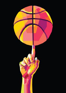 basketball in pop art