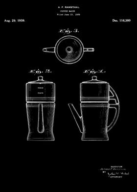 Coffee maker patent 1939
